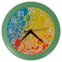 Bubbles Abstract Lights Yellow Color Wall Clock