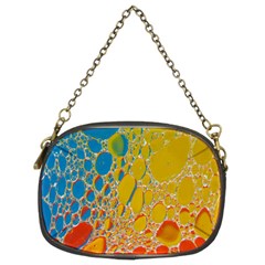 Bubbles Abstract Lights Yellow Chain Purse (Two Sides)