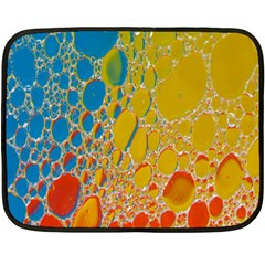 Bubbles Abstract Lights Yellow Double Sided Fleece Blanket (Mini) 