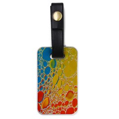 Bubbles Abstract Lights Yellow Luggage Tags (One Side) 