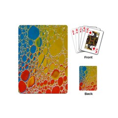 Bubbles Abstract Lights Yellow Playing Cards (Mini)