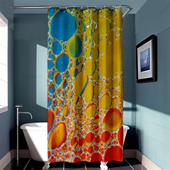 Bubbles Abstract Lights Yellow Shower Curtain 36  x 72  (Stall) 