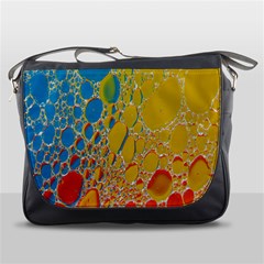 Bubbles Abstract Lights Yellow Messenger Bag