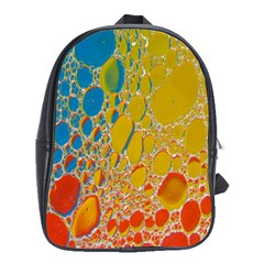 Bubbles Abstract Lights Yellow School Bag (XL)