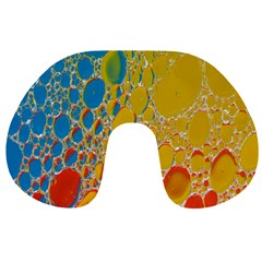 Bubbles Abstract Lights Yellow Travel Neck Pillows