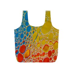 Bubbles Abstract Lights Yellow Full Print Recycle Bag (S)