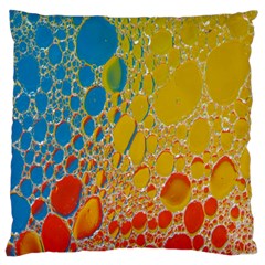 Bubbles Abstract Lights Yellow Standard Flano Cushion Case (Two Sides)