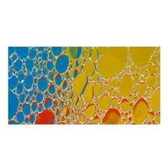 Bubbles Abstract Lights Yellow Satin Shawl