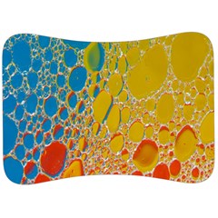 Bubbles Abstract Lights Yellow Velour Seat Head Rest Cushion