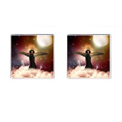 Awesome Dark Fairy In The Sky Cufflinks (square) by FantasyWorld7