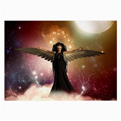 Awesome Dark Fairy In The Sky Large Glasses Cloth (2-side) by FantasyWorld7