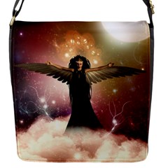 Awesome Dark Fairy In The Sky Flap Closure Messenger Bag (s) by FantasyWorld7