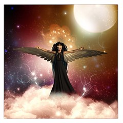 Awesome Dark Fairy In The Sky Large Satin Scarf (square) by FantasyWorld7