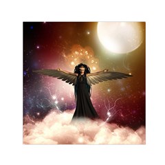 Awesome Dark Fairy In The Sky Small Satin Scarf (square)