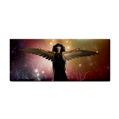 Awesome Dark Fairy In The Sky Hand Towel by FantasyWorld7