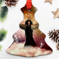 Awesome Dark Fairy In The Sky Christmas Tree Ornament (two Sides) by FantasyWorld7