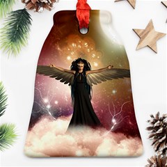 Awesome Dark Fairy In The Sky Bell Ornament (two Sides) by FantasyWorld7