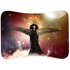 Awesome Dark Fairy In The Sky Velour Seat Head Rest Cushion by FantasyWorld7