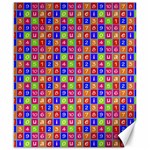 Numbers And Vowels Colorful Pattern Canvas 8  x 10  8.15 x9.66  Canvas - 1