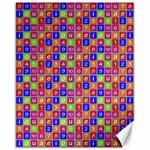 Numbers And Vowels Colorful Pattern Canvas 16  x 20  15.75 x19.29  Canvas - 1