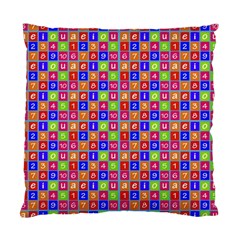 Numbers And Vowels Colorful Pattern Standard Cushion Case (two Sides) by dflcprints