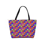 Numbers And Vowels Colorful Pattern Classic Shoulder Handbag Back