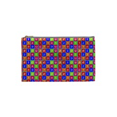 Numbers And Vowels Colorful Pattern Cosmetic Bag (small) by dflcprints