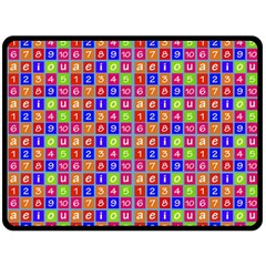 Numbers And Vowels Colorful Pattern Fleece Blanket (Large) 