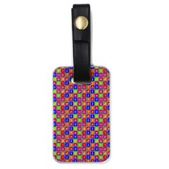 Numbers And Vowels Colorful Pattern Luggage Tags (One Side) 