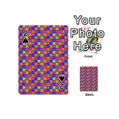 Numbers And Vowels Colorful Pattern Playing Cards 54 (mini)