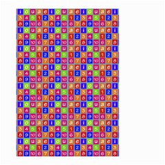 Numbers And Vowels Colorful Pattern Small Garden Flag (Two Sides)