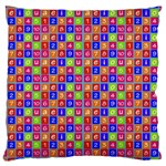 Numbers And Vowels Colorful Pattern Large Cushion Case (Two Sides) Front