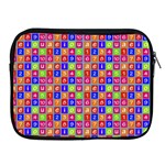 Numbers And Vowels Colorful Pattern Apple iPad 2/3/4 Zipper Cases Front