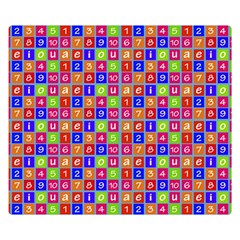 Numbers And Vowels Colorful Pattern Double Sided Flano Blanket (Small) 