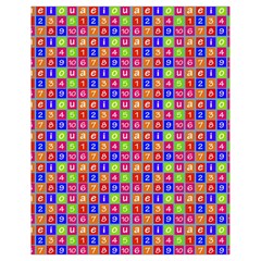 Numbers And Vowels Colorful Pattern Drawstring Bag (Small)