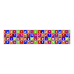 Numbers And Vowels Colorful Pattern Velvet Scrunchie