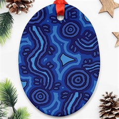 Aboriginal Art - Travel  Ornament (oval)