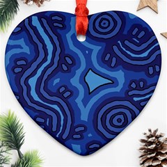 Aboriginal Art - Travel  Ornament (heart)