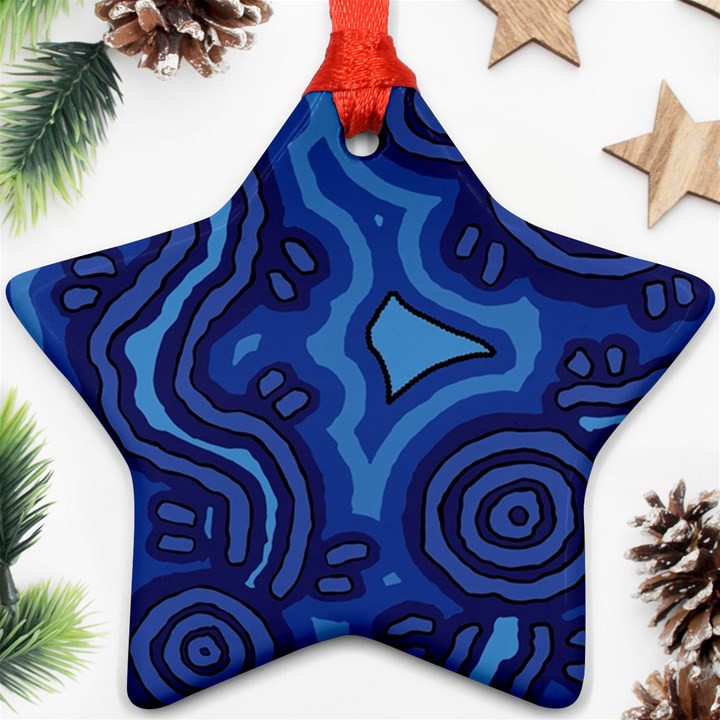 Aboriginal Art - Travel  Ornament (Star)