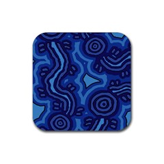 Aboriginal Art - Travel  Rubber Coaster (square)  by hogartharts