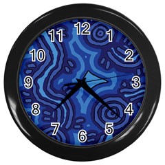 Aboriginal Art - Travel  Wall Clock (black)