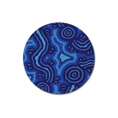 Aboriginal Art - Travel  Magnet 3  (round) by hogartharts