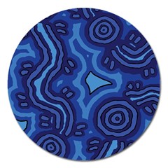 Aboriginal Art - Travel  Magnet 5  (round) by hogartharts