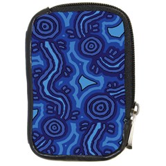 Aboriginal Art - Travel  Compact Camera Leather Case by hogartharts