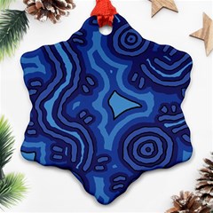 Aboriginal Art - Travel  Ornament (snowflake)