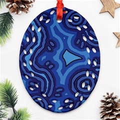 Aboriginal Art - Travel  Oval Filigree Ornament (two Sides)