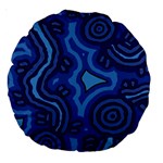 Aboriginal Art - Travel  Large 18  Premium Round Cushions Front