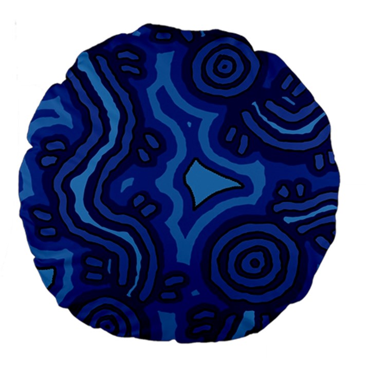 Aboriginal Art - Travel  Large 18  Premium Round Cushions