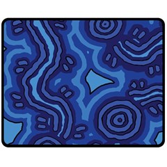 Aboriginal Art - Travel  Double Sided Fleece Blanket (medium)  by hogartharts