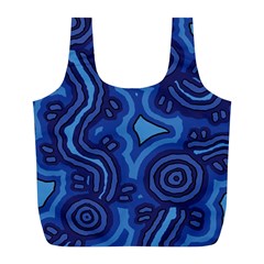 Aboriginal Art - Travel  Full Print Recycle Bag (l) by hogartharts